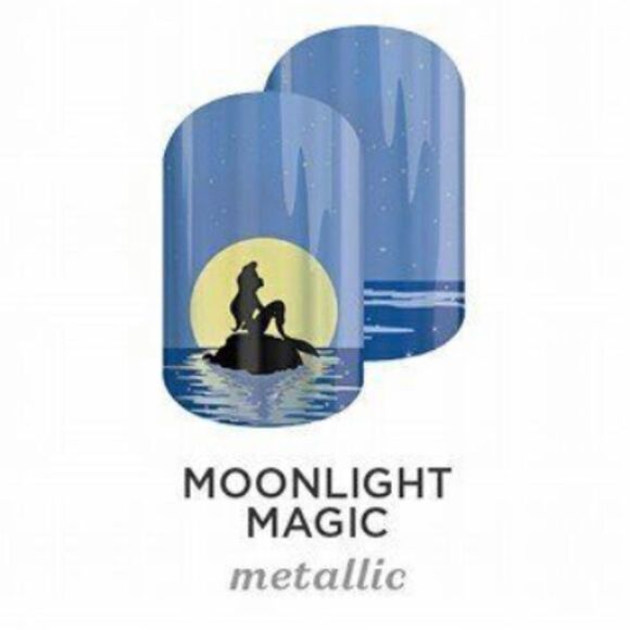 Jamberry Moonlight Magic The Little Mermaid Full Sheet Nail Wraps 39N1 - Picture 1 of 8